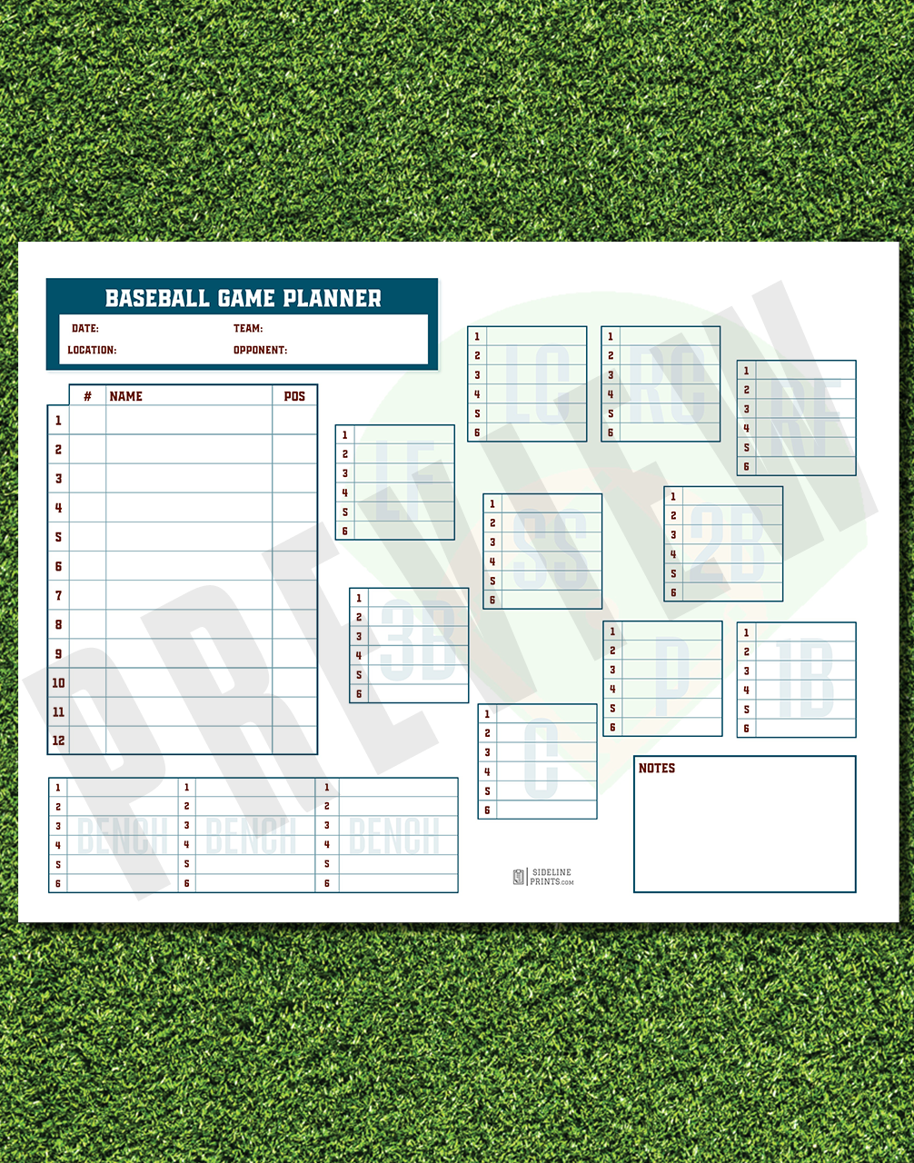 Game Planner Landscape Template