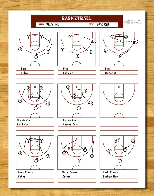 Half Court x9 Template