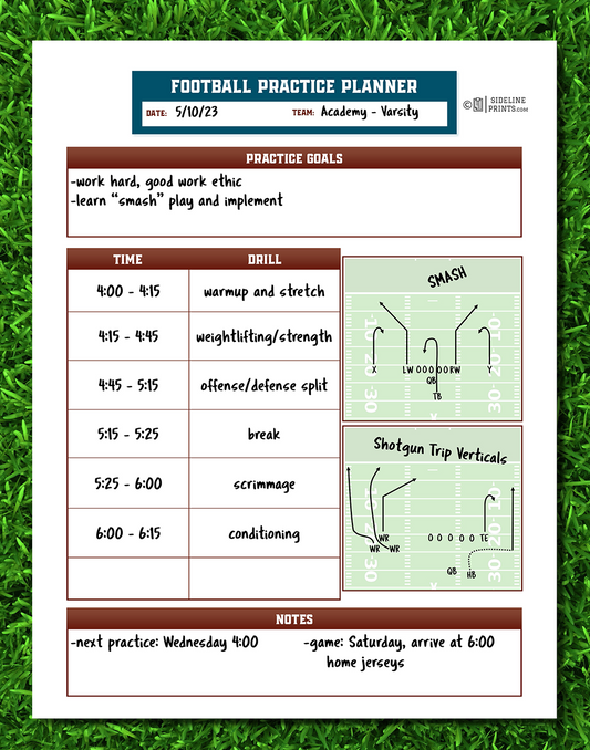 Practice Planner Template