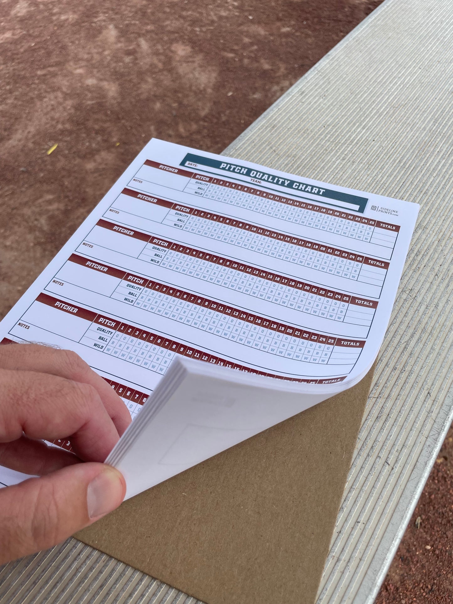 Pitch Quality Chart Notepad