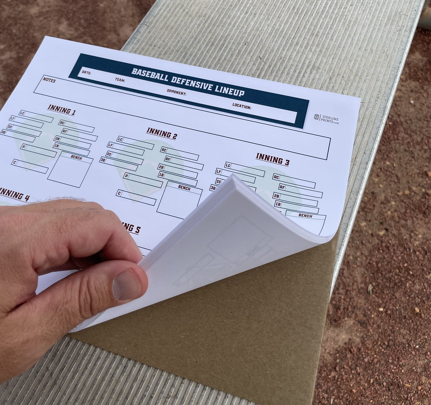 Defensive Lineup Notepad