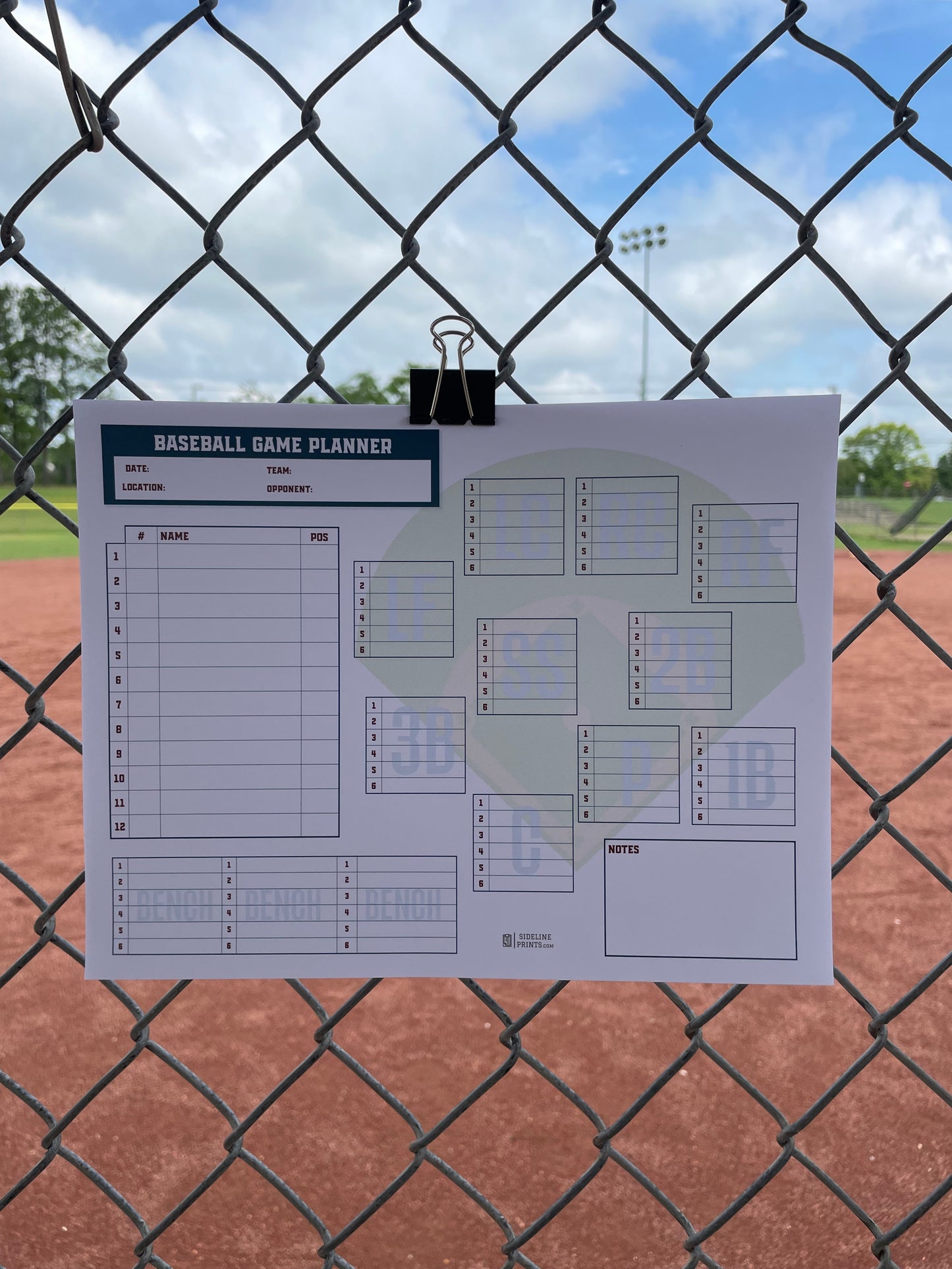 Game Planner Landscape Notepad