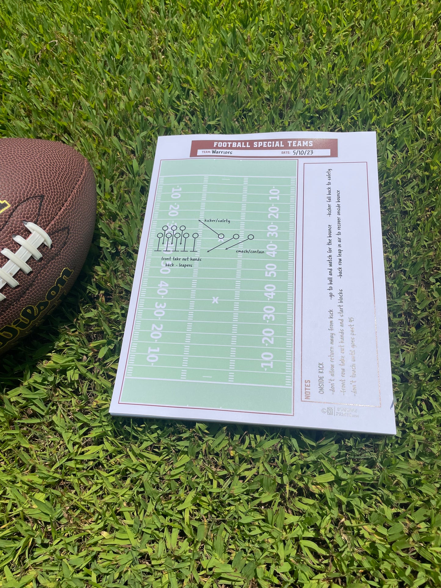 Special Teams Notepad