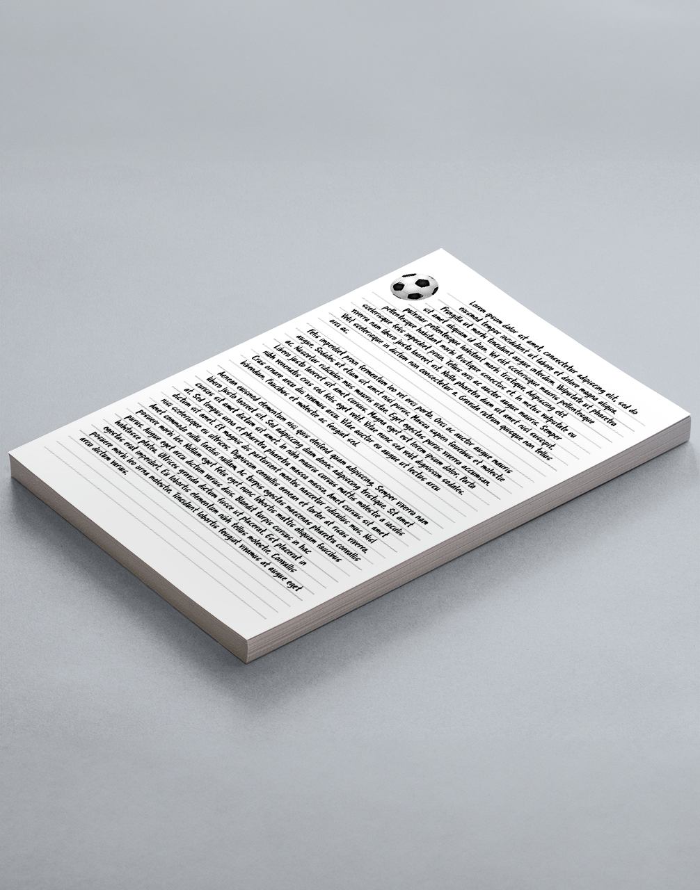 Soccer Lined Notepad