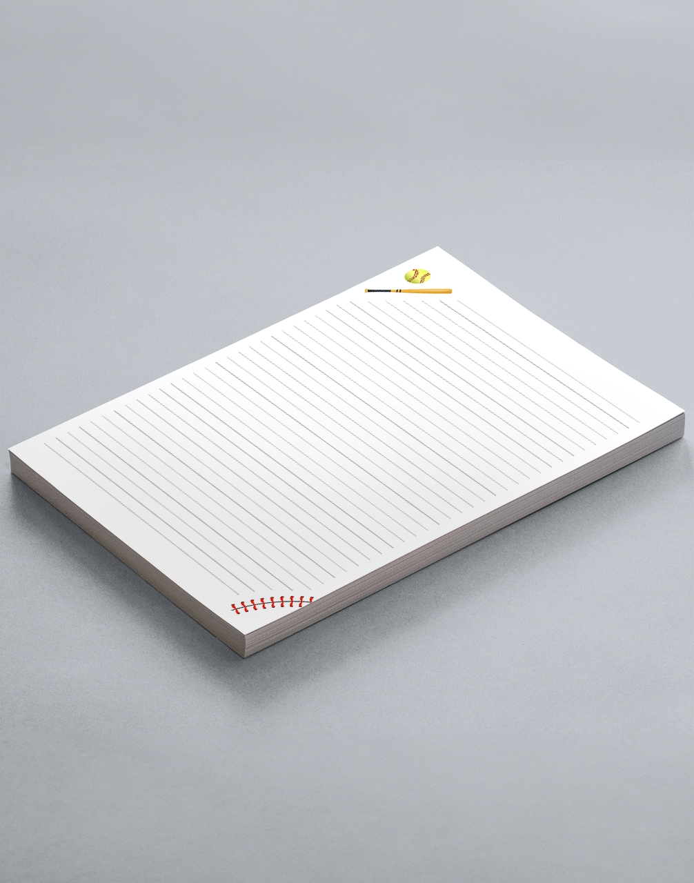 Softball Lined Notepad