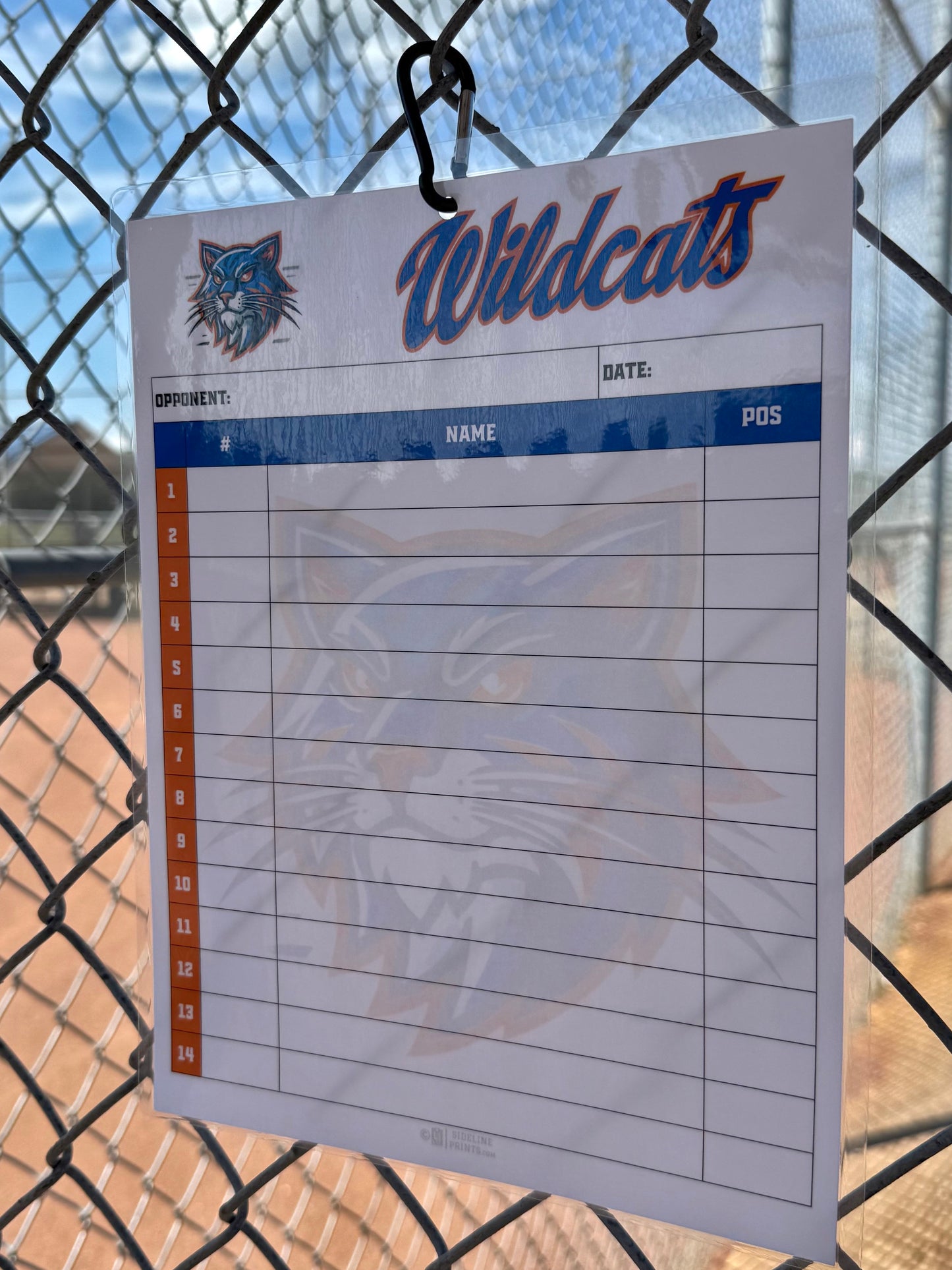 Custom Laminated Dugout Card