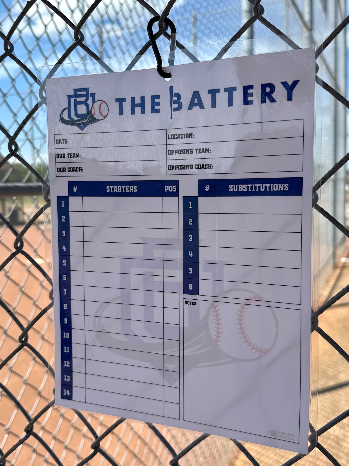 Custom Laminated Dugout Card