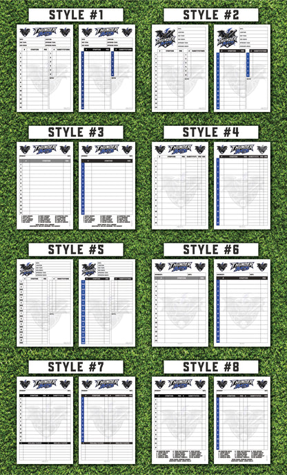 Custom Lineup Cards (25 sets/pack)