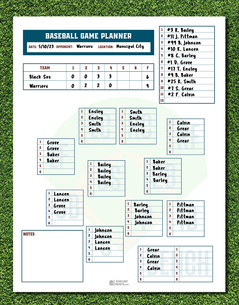 Game Planner Notepad
