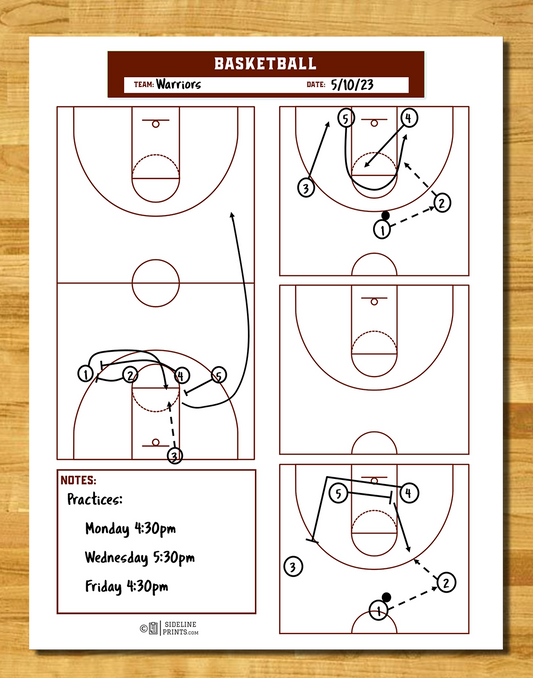 Full and Half Court x3 Notepad