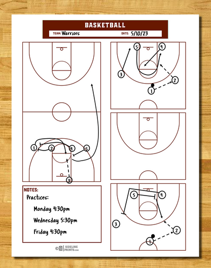 Full and Half Court x3 Template