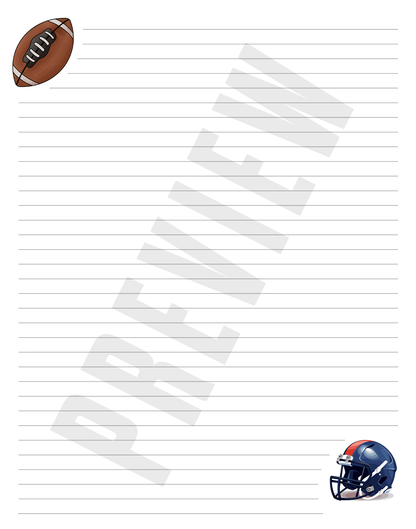 Football Lined Notepad