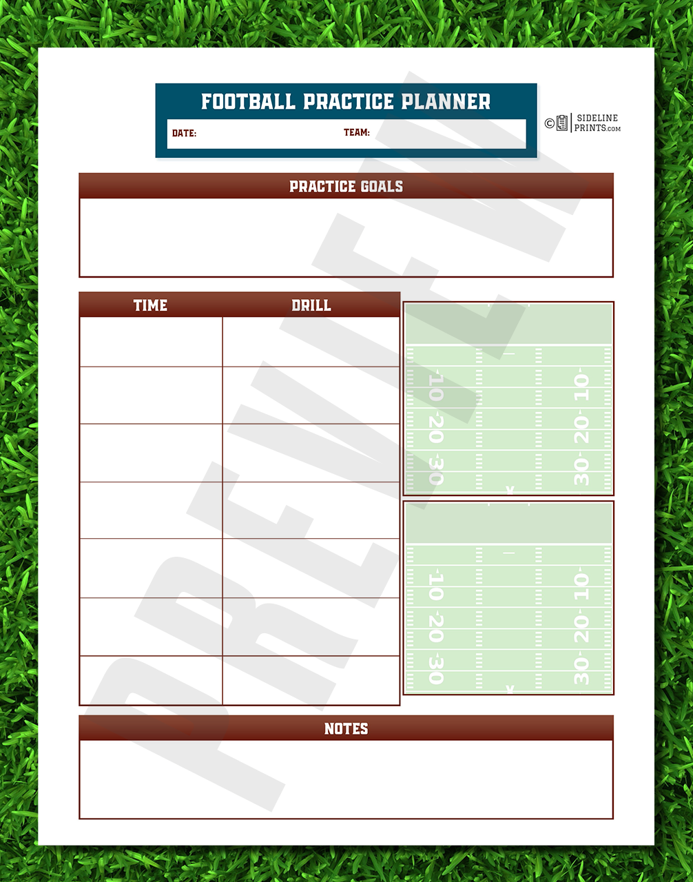 Practice Planner Notepad