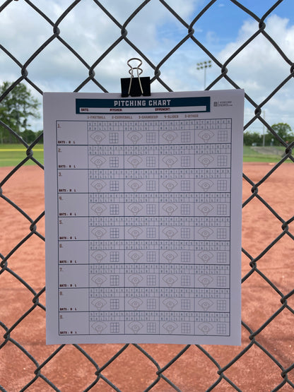 Pitching Chart Notebook Pitching Chart Template – Sideline Prints