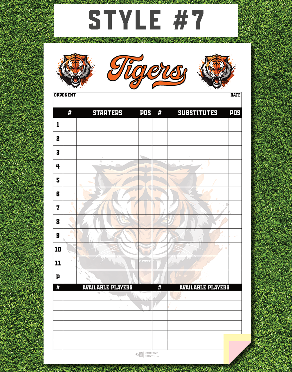 Custom Lineup Cards
