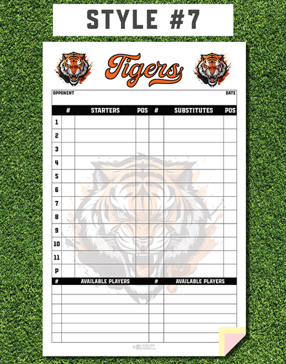 Custom Lineup Cards