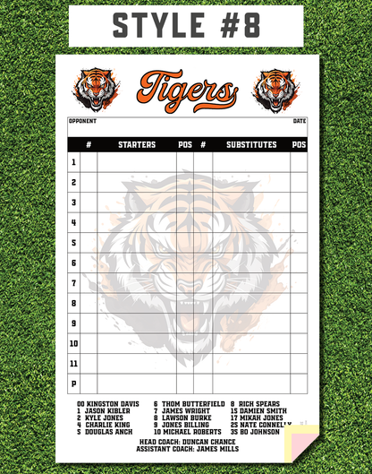 Custom Lineup Cards