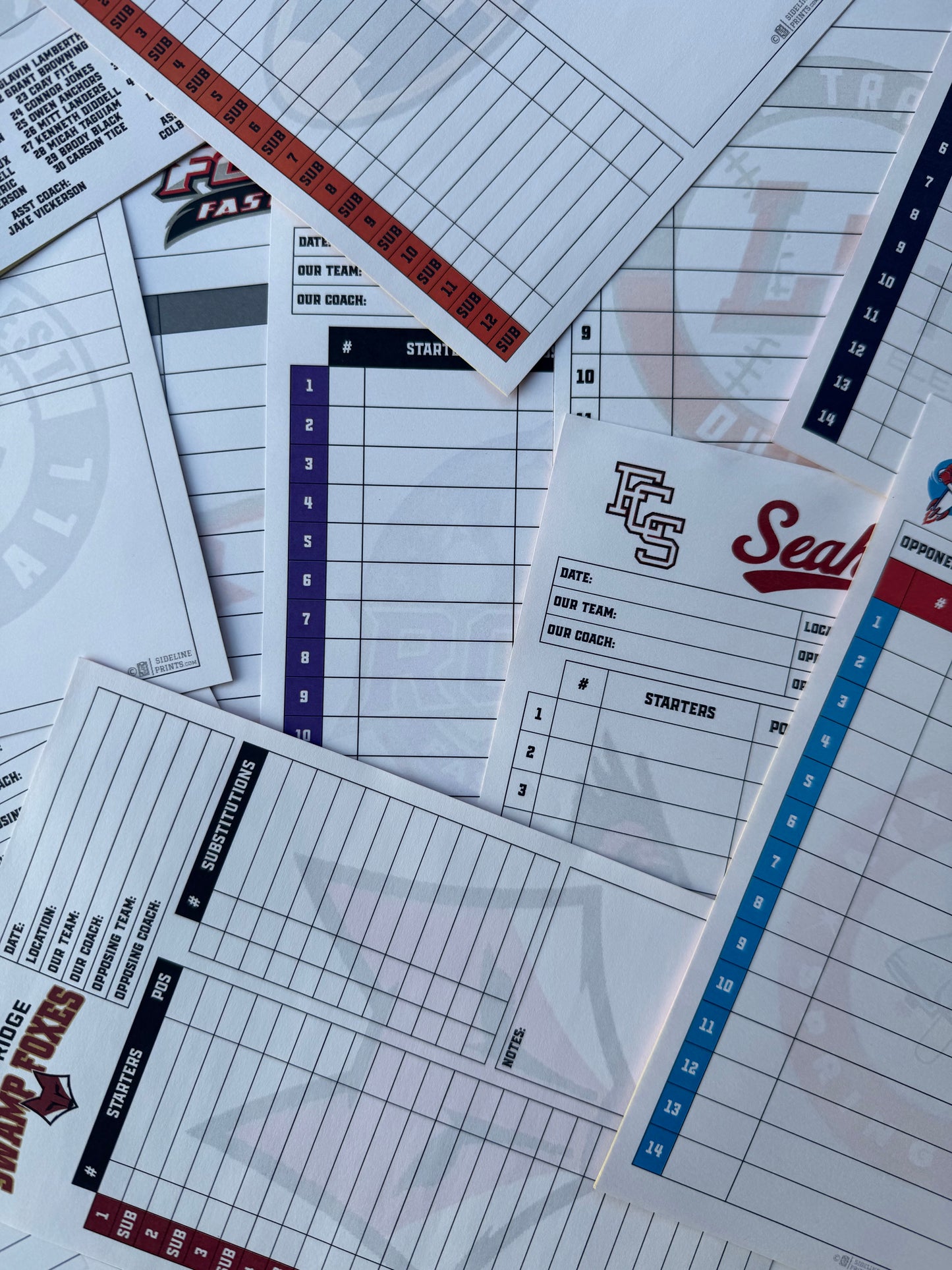 Custom Lineup Cards