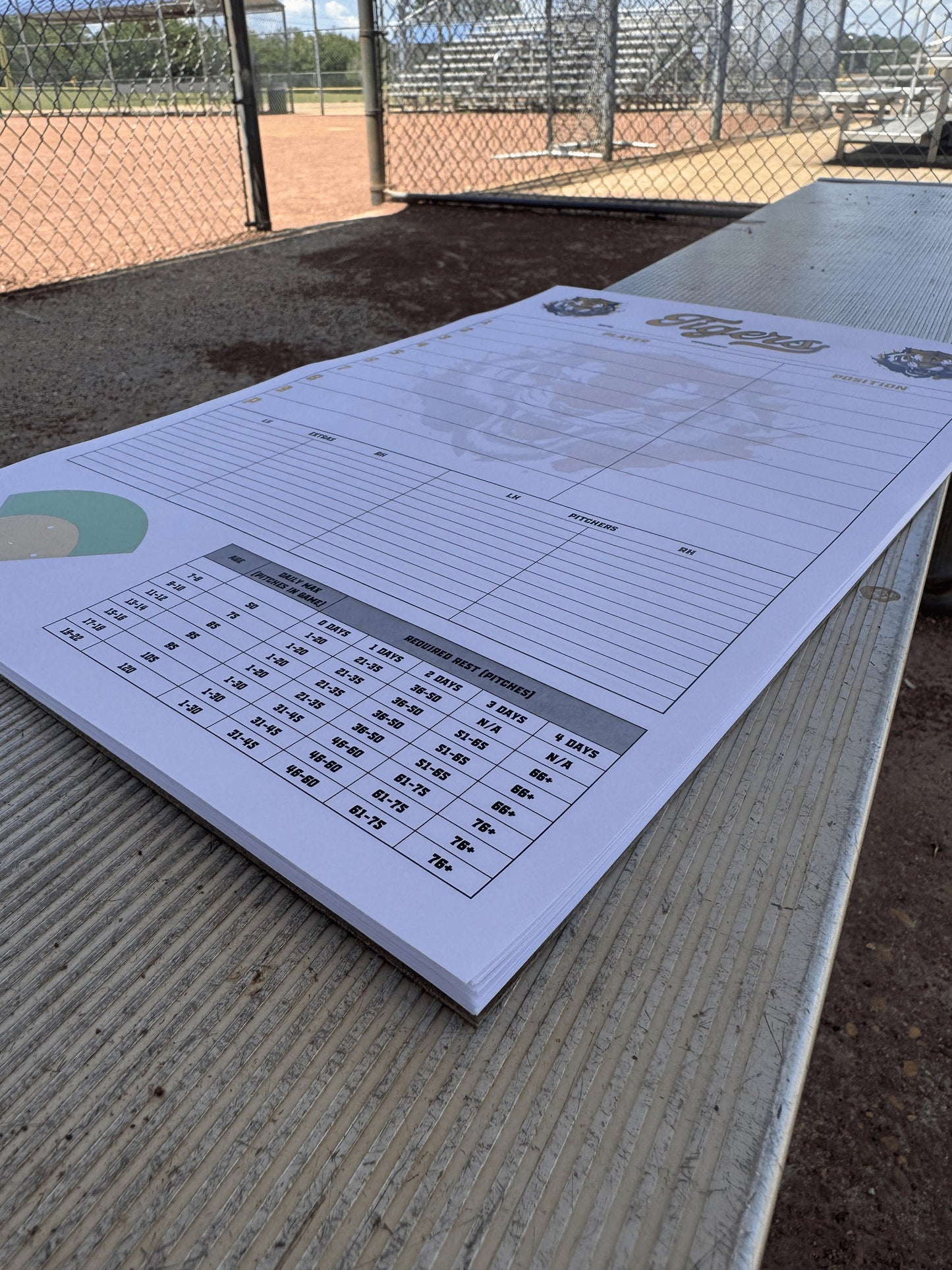 Custom Dugout Notepad