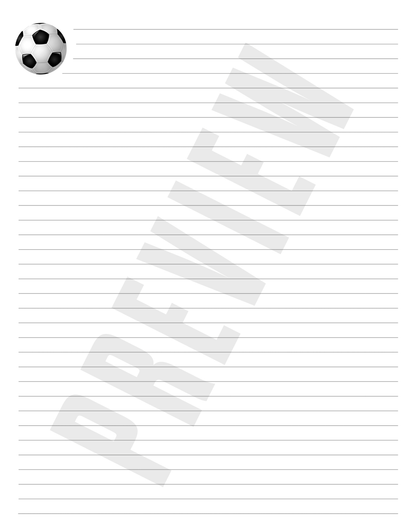 Soccer Lined Notepad