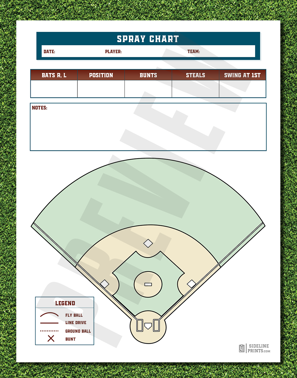 Simple Spray Chart Template Sideline Prints