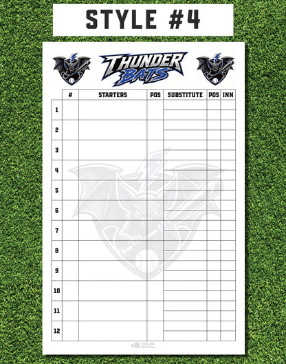Custom Lineup Cards (25 sets/pack)
